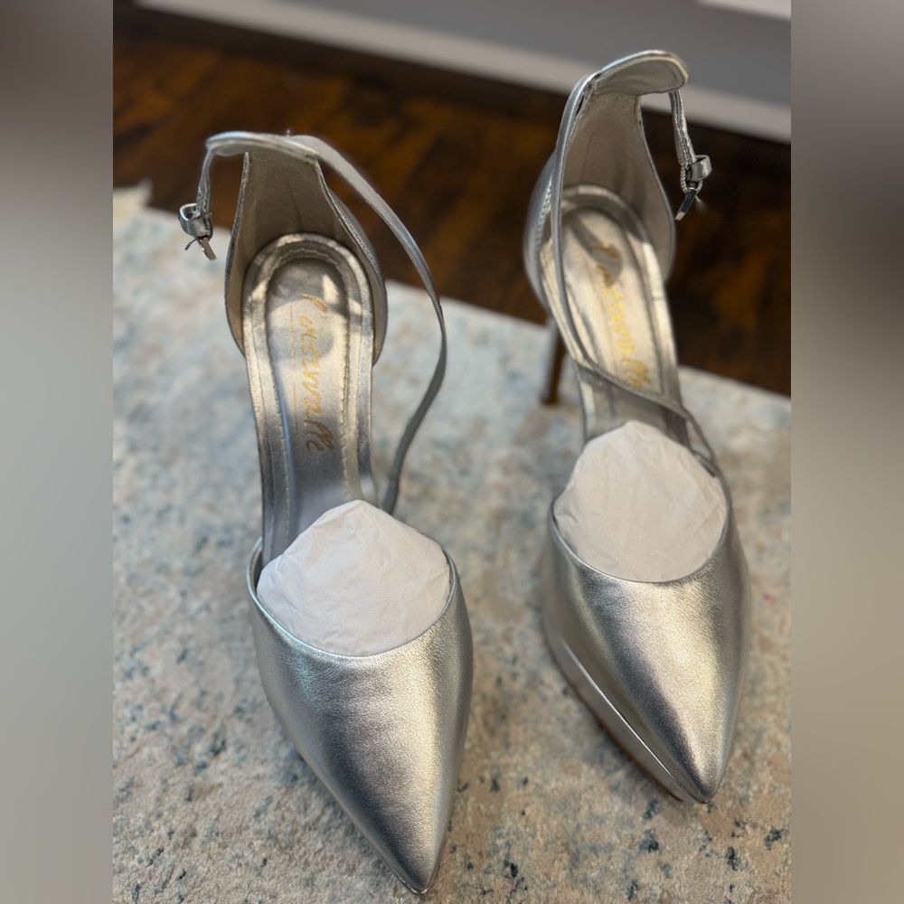Elegant Silver Stiletto Heels
